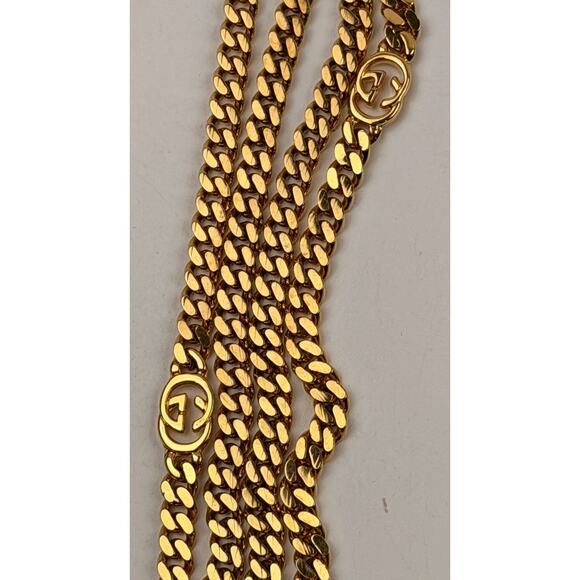 Gucci Vintage Multi Chain GG Gold Belt/Necklace Gold Plated